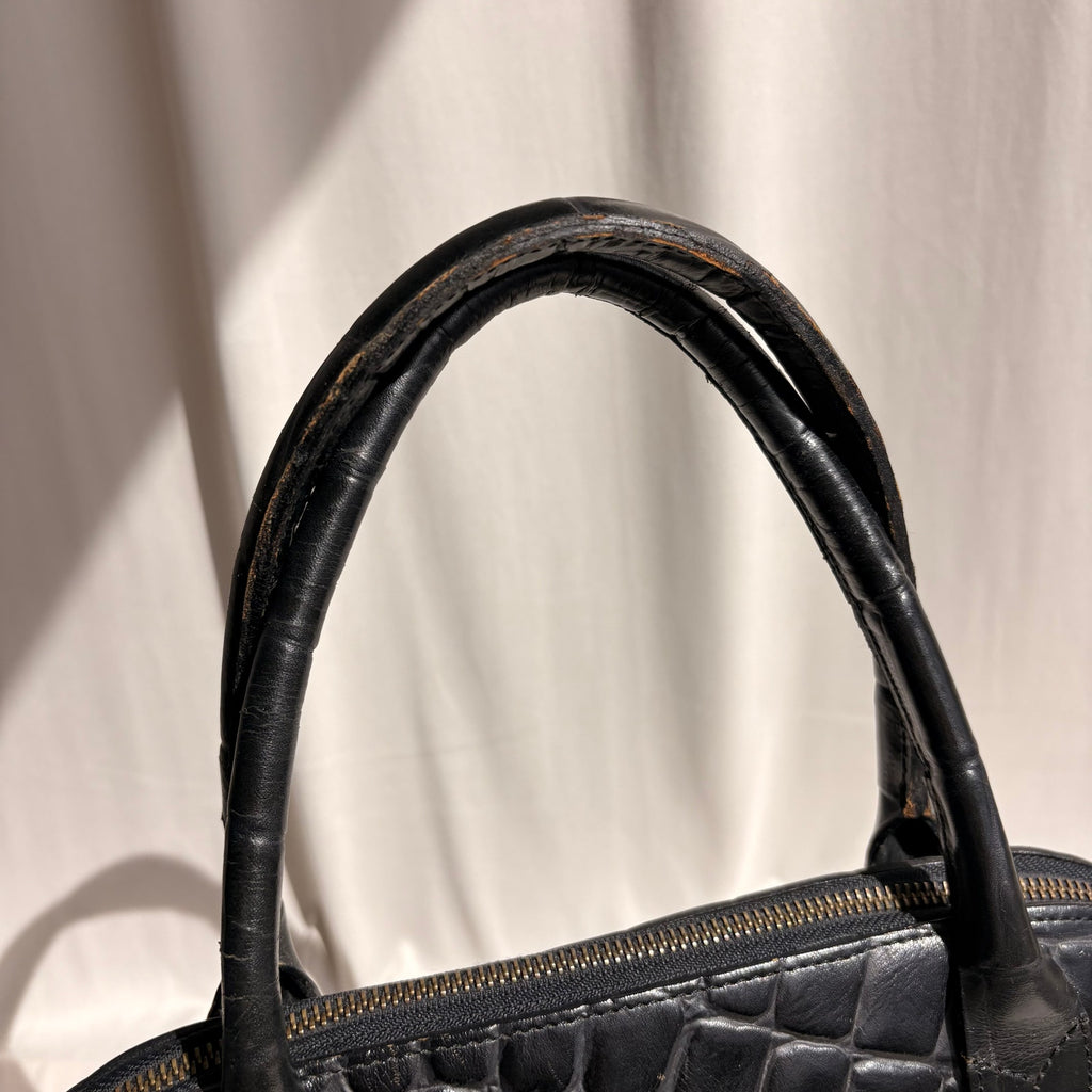 Vintage Jean Paul Gaultier Crocodile-Embossed Leather Bag