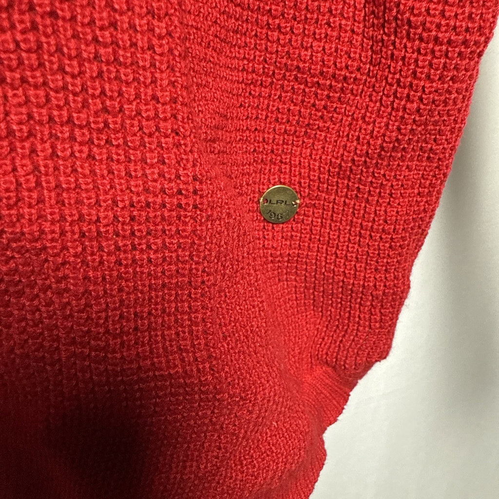 Lauren Ralph Lauren Pullover Sweater Women 1X Red Knit Cowl Neck Long Sleeve