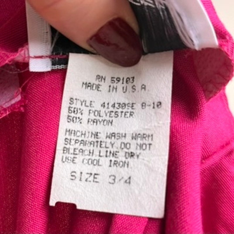 String Bean Fuchsia Pink Wrap Mini Skort - Made in USA, Size 3/4 (Fits 2)