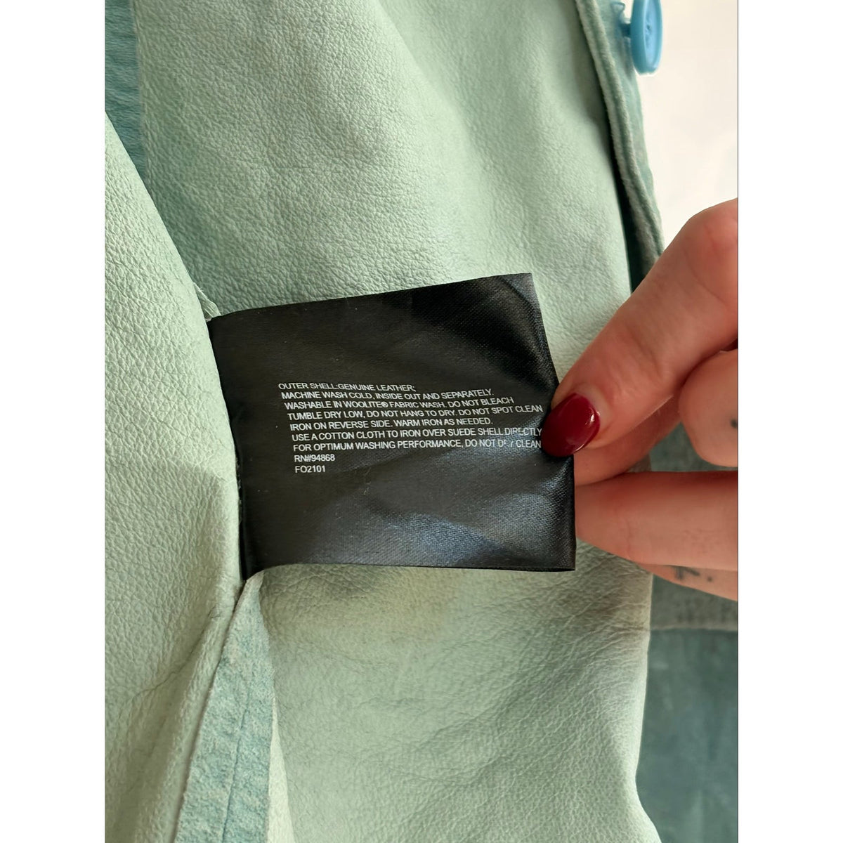Bernardo Sea Foam Green Suede Button-Down Shirt/Jacket