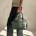 Vintage Jean Paul Gaultier Crocodile-Embossed Leather Bag