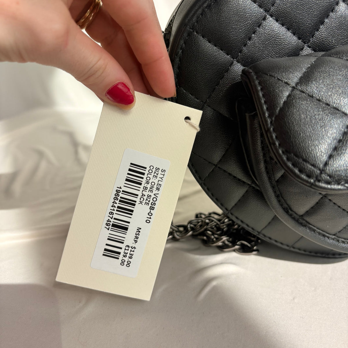 Valentino Orlandi Black Quilted Heart Crossbody Bag, NWT