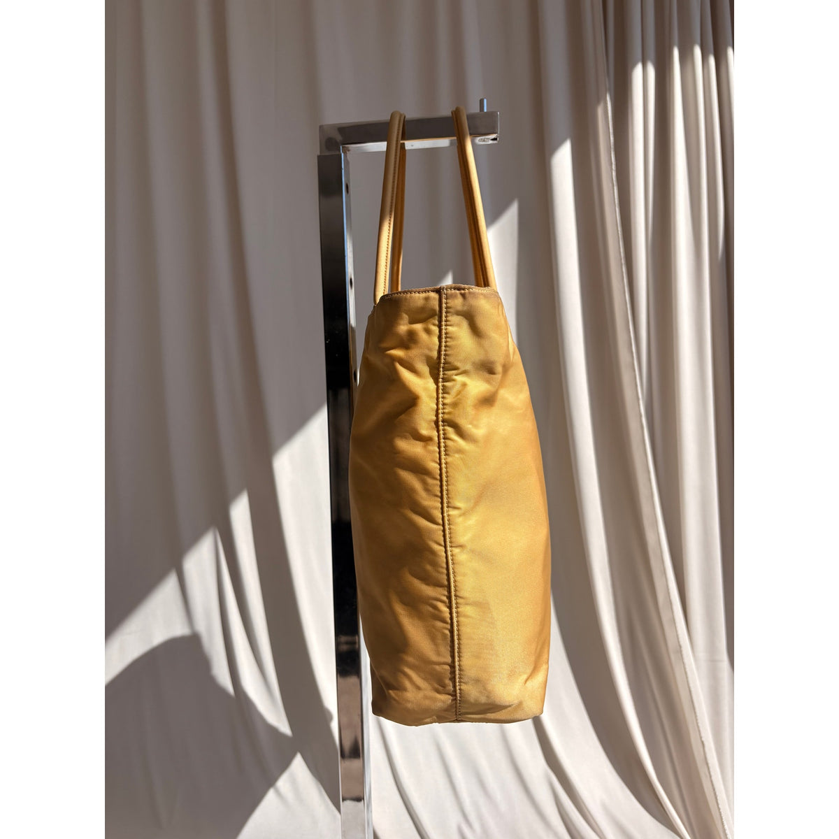 Vintage Prada Yellow Nylon Tessuto Tote