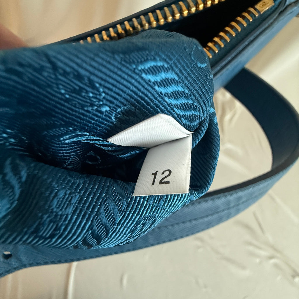 Prada Saffiano Lux Leather Shoulder Bag - Cobalt Blue