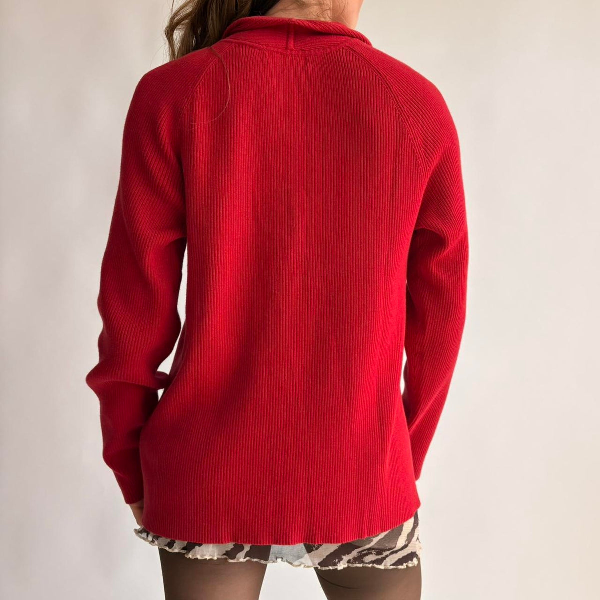 Anne Klein Cherry Red Sweater - Cotton Silk Cashmere, Size 1X