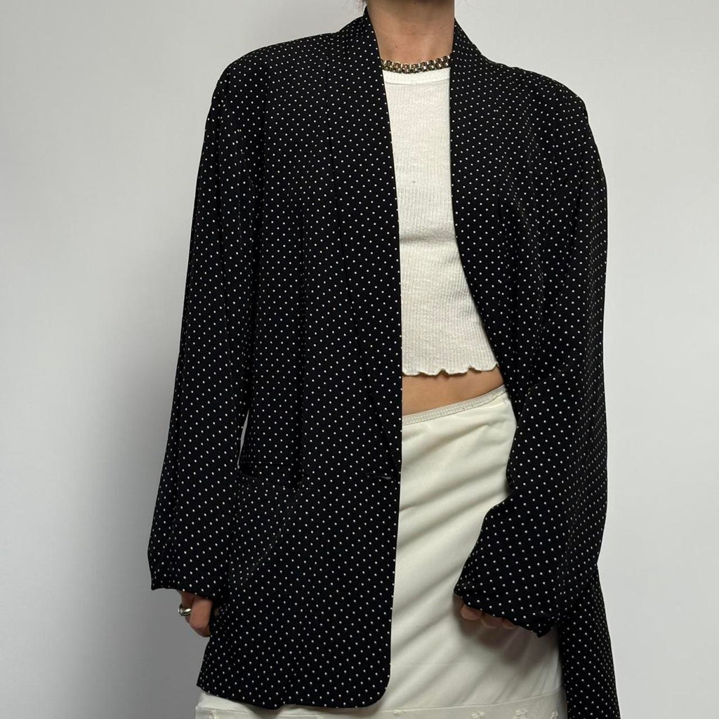 ⚪️ Vintage Navy and White Polka Dot Dream Blazer | Made in the USA | Small