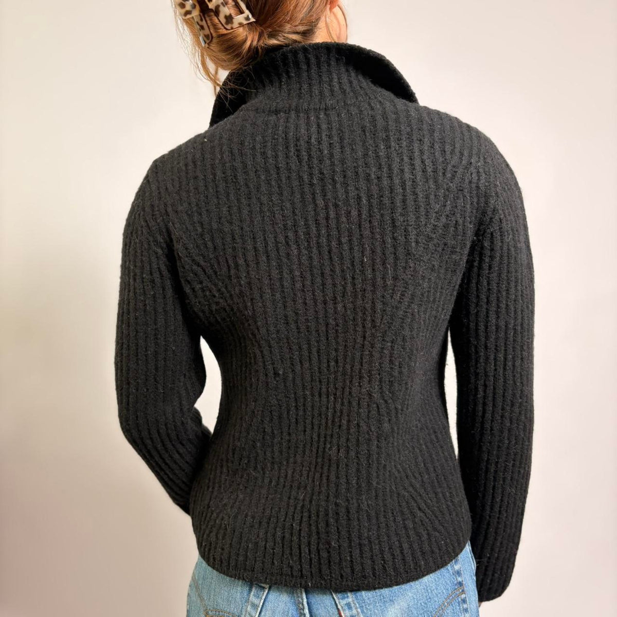 Vintage Jones New York Wool & Alpaca Sweater - Ink Black, Size Medium