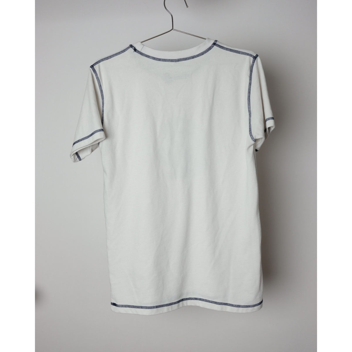 SNE - See No Evil #2 Tee Shirt, Mens Medium. White with Blue Threading -Baseball