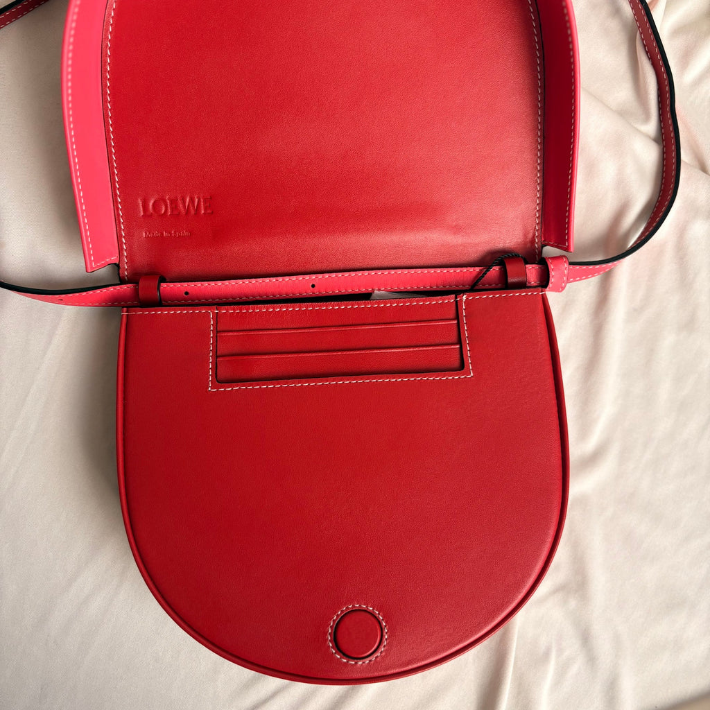 Loewe Heel Mini Bag - Pomodoro Poppy Pink Calfskin