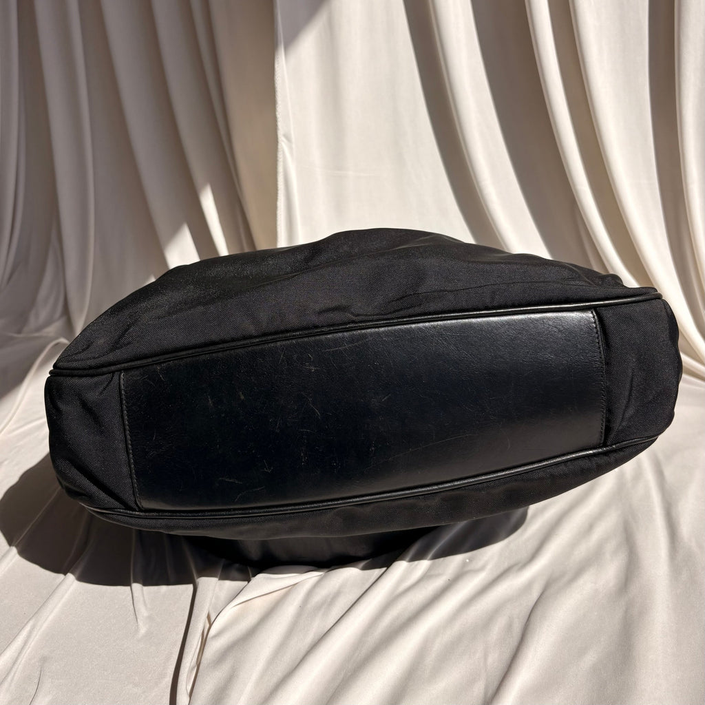 Gucci Bamboo Hobo Bag - Black Nylon, Leather, Tom Ford Era