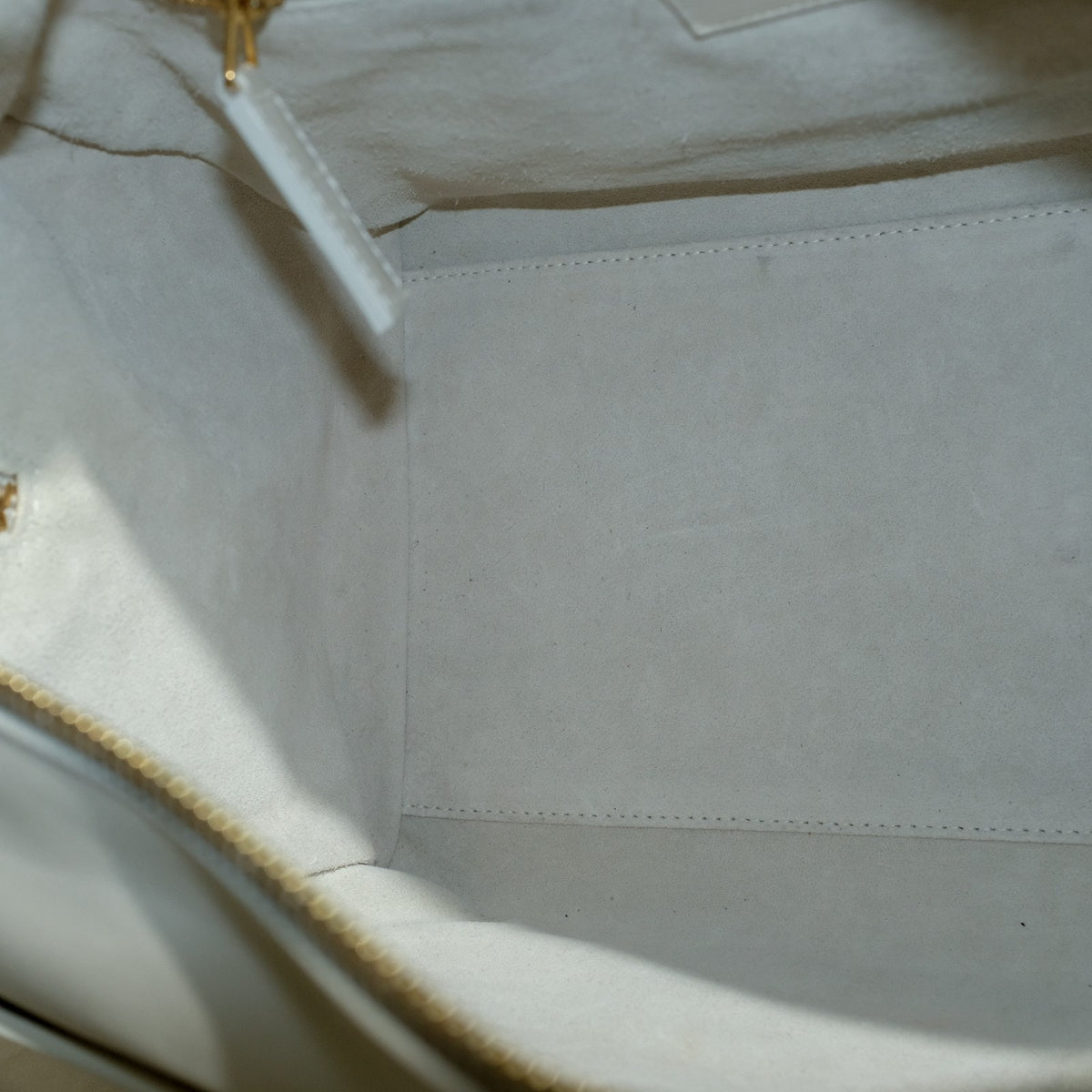 Saint Laurent (YSL) Classic Duffle 6 – White Calf Leather Handbag