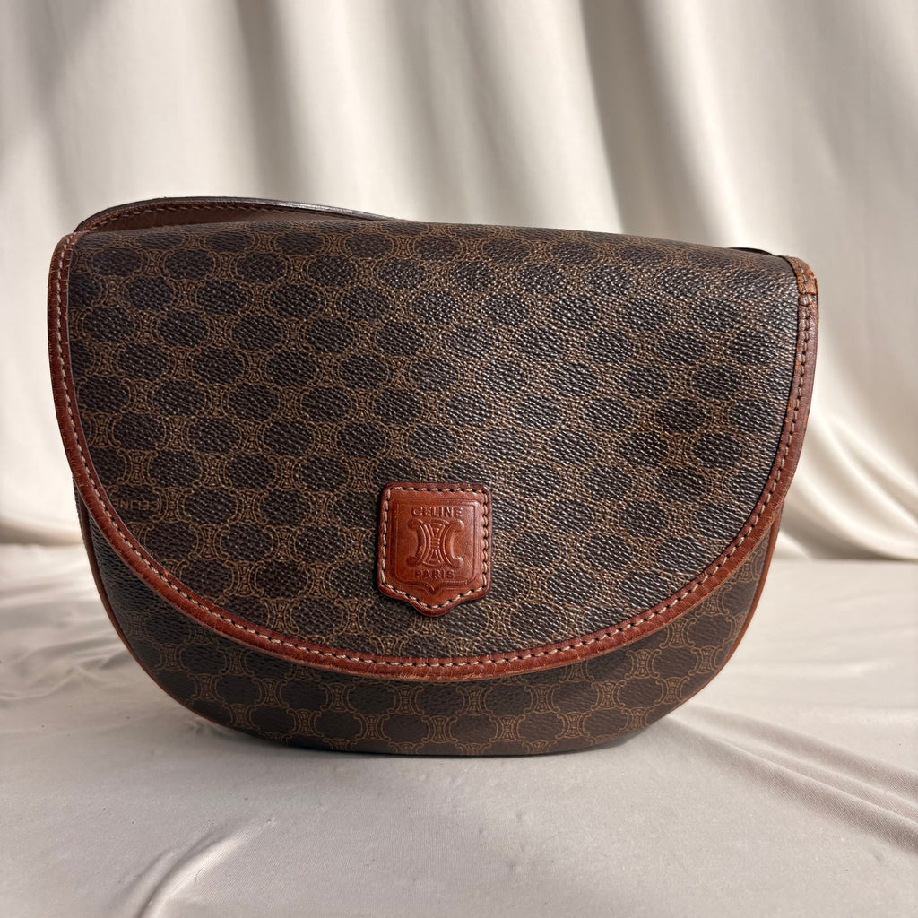 Vintage Celine Macadam Triomphe Saddle Bag