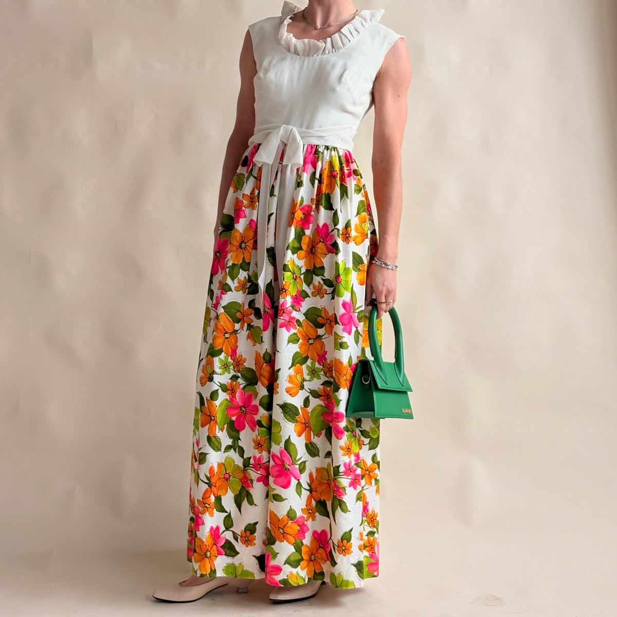 Miss Elliette California Vintage 70s Floral Maxi Dress - Fits XS