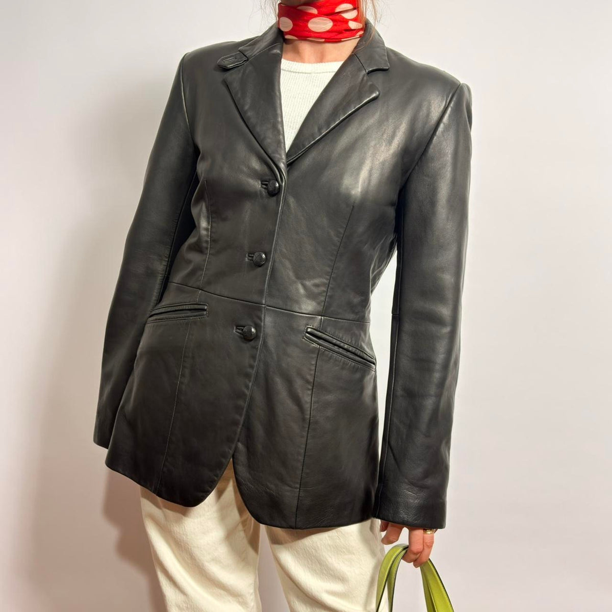 90s Vintage Ann Taylor Leather Jacket - Size 2