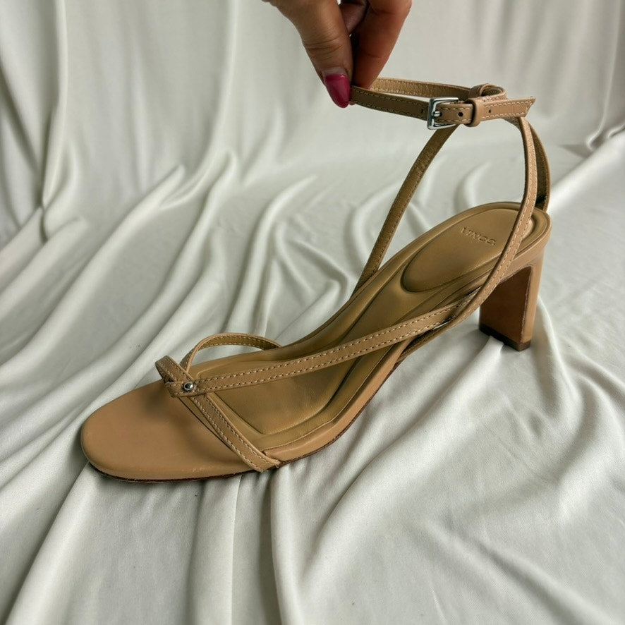 Vince Marilyn Strappy Sandals - Sable Beige Leather, Size 8