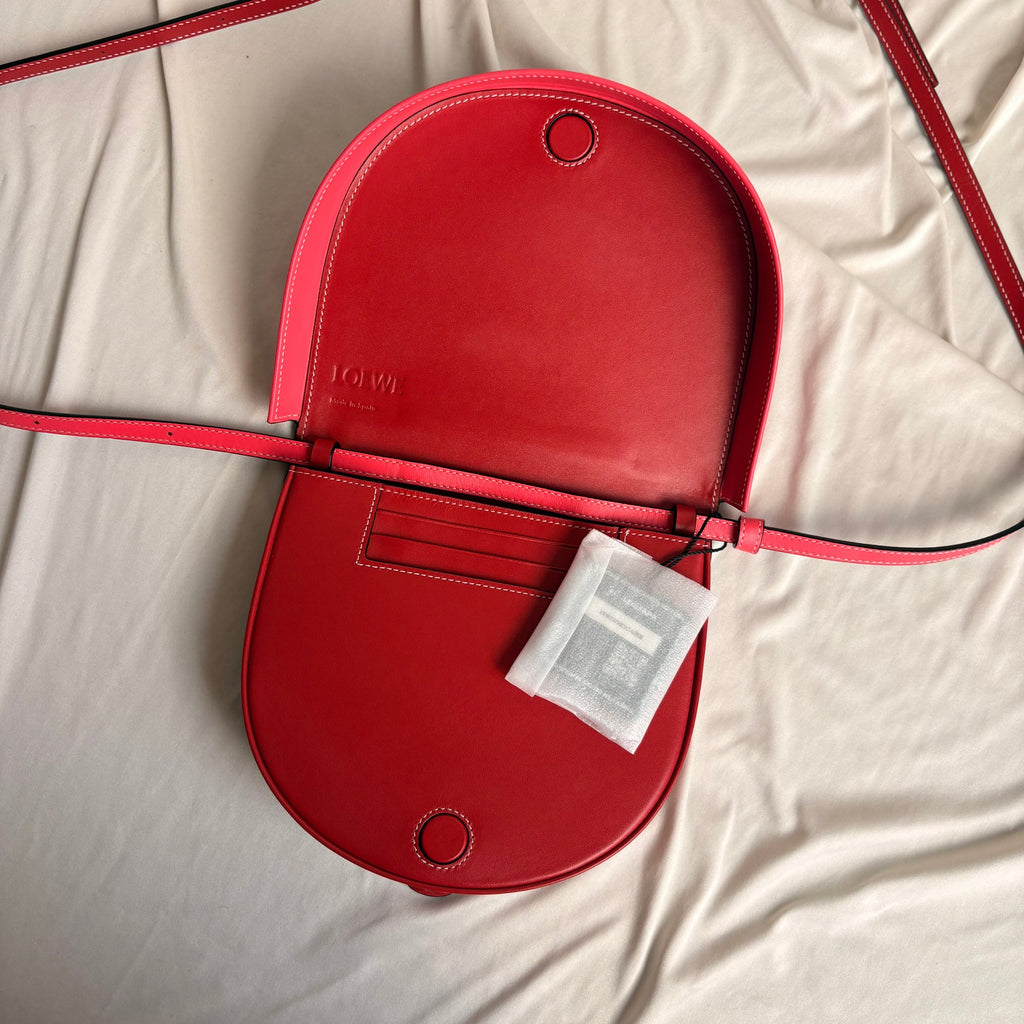 Loewe Heel Mini Bag - Pomodoro Poppy Pink Calfskin