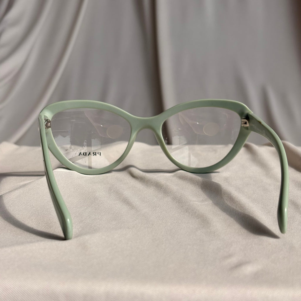 Prada VPR 25R Cat-Eye Eyeglasses - Mint Green, Sage
