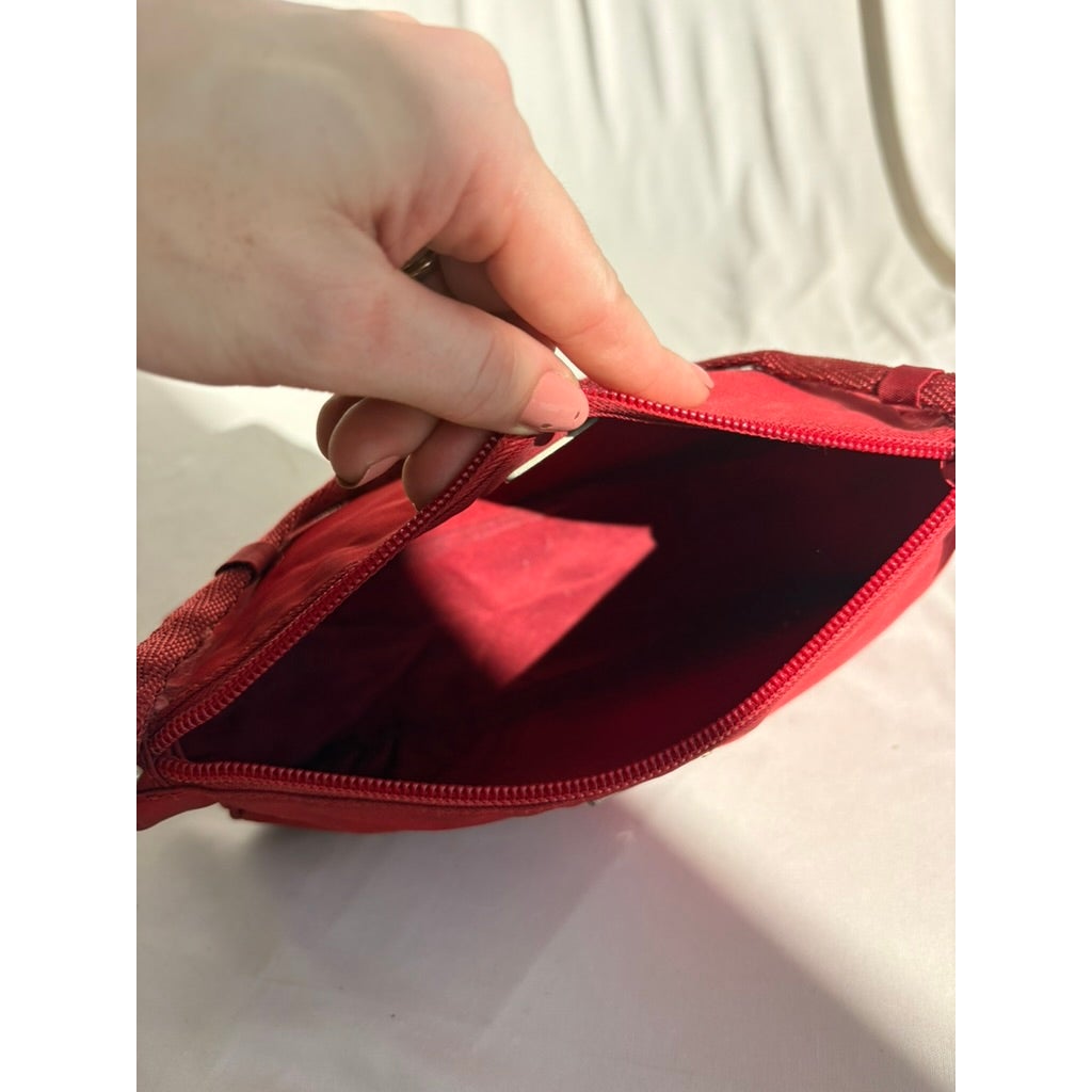 Vintage Prada Red Tessuto Nylon Pochette Bag