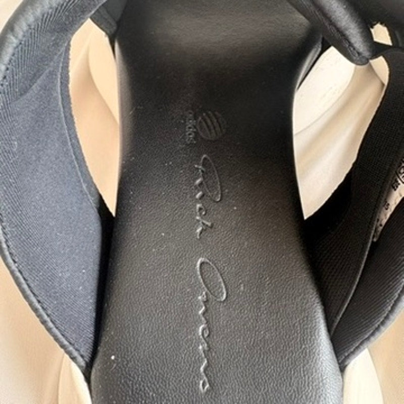 Rick Owens x Adidas Tank Slide Sandals - Black & White, Men's 5/Women's 7