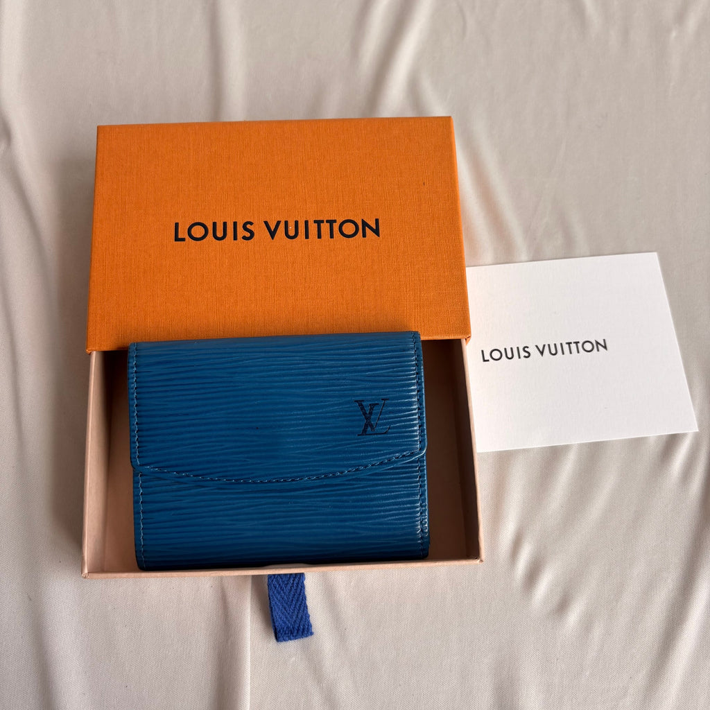 Louis Vuitton Toledo Blue Epi Leather Wallet