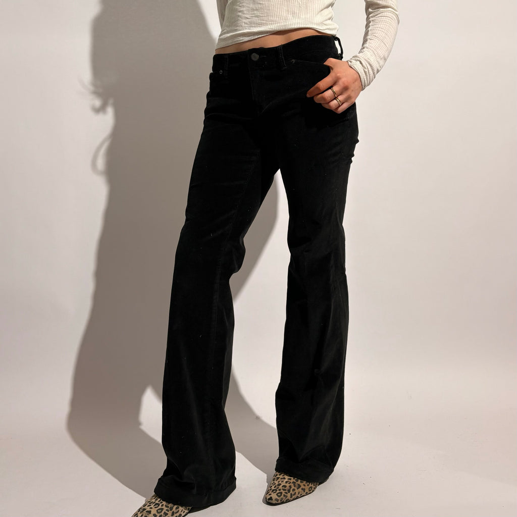 Banana Republic Black Velvet Bootcut Pants - NWT, Size 0