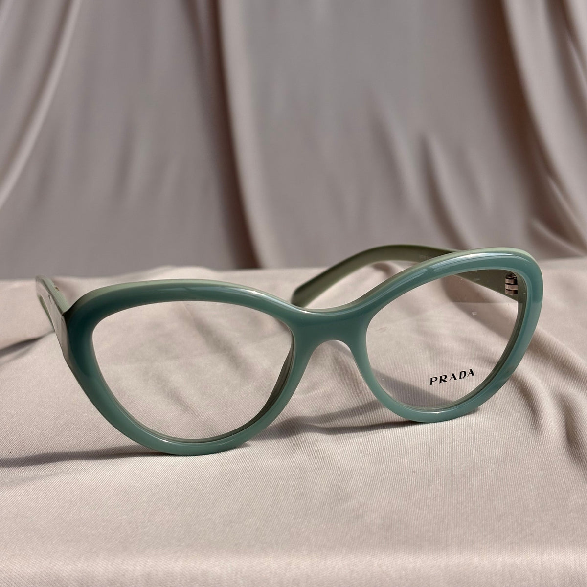 Prada VPR 25R Cat-Eye Eyeglasses - Mint Green, Sage