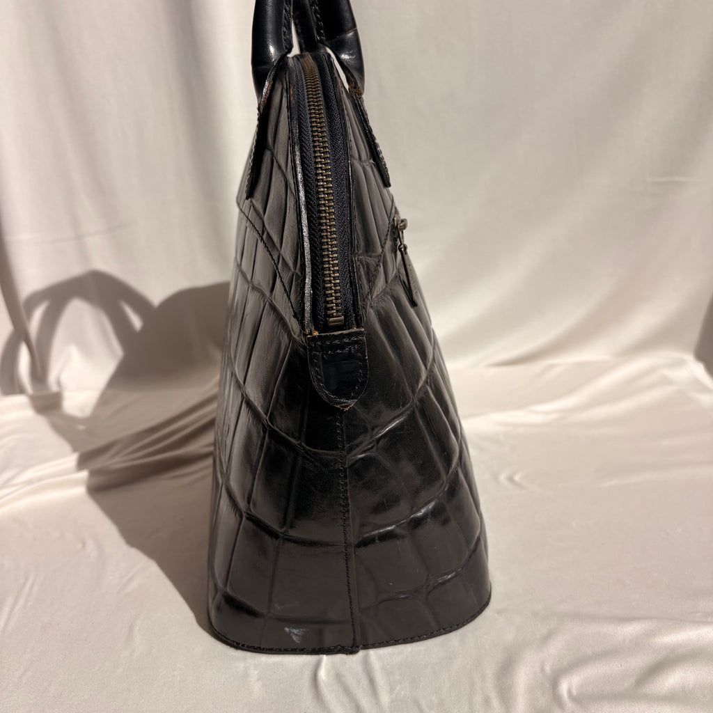 Vintage Jean Paul Gaultier Crocodile-Embossed Leather Bag