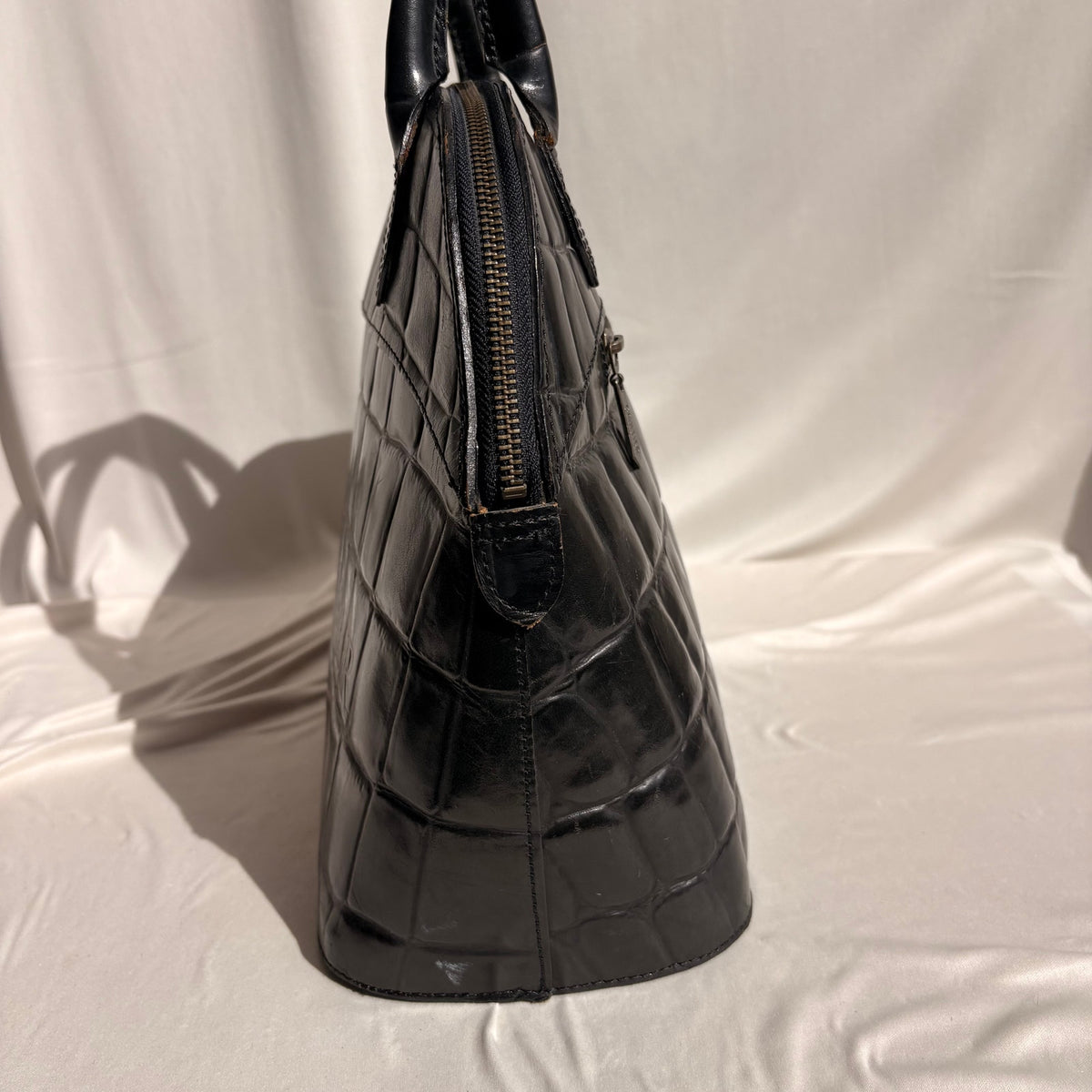 Vintage Jean Paul Gaultier Crocodile-Embossed Leather Bag