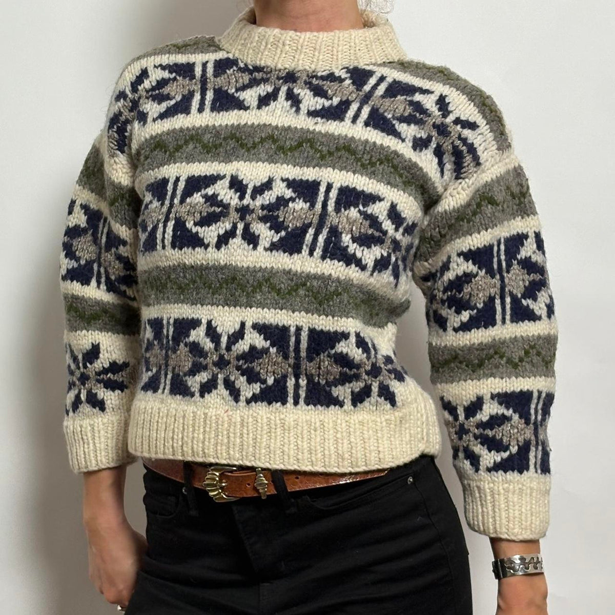 Vintage Handmade Nordic Wool Sweater