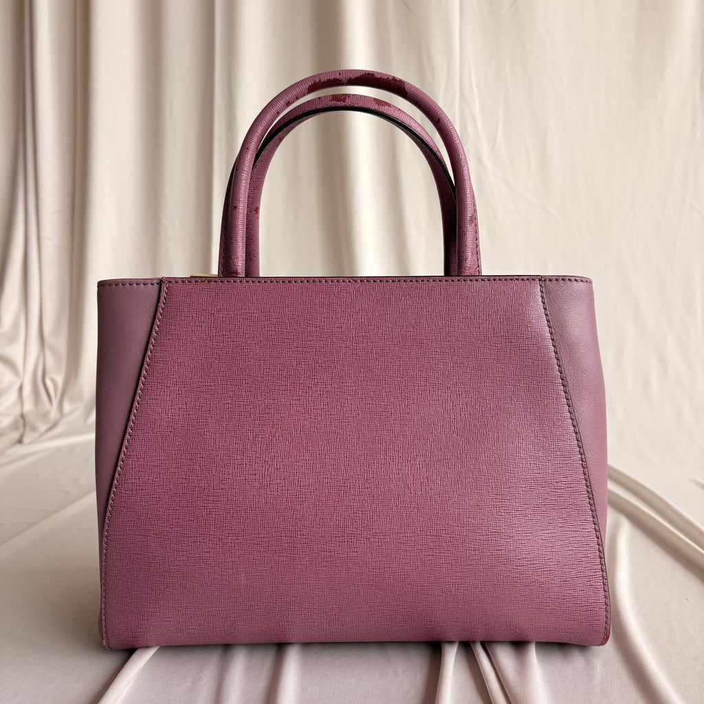 Fendi 2Jours Tote - Lilac/Old Rose Vitello Elite Leather