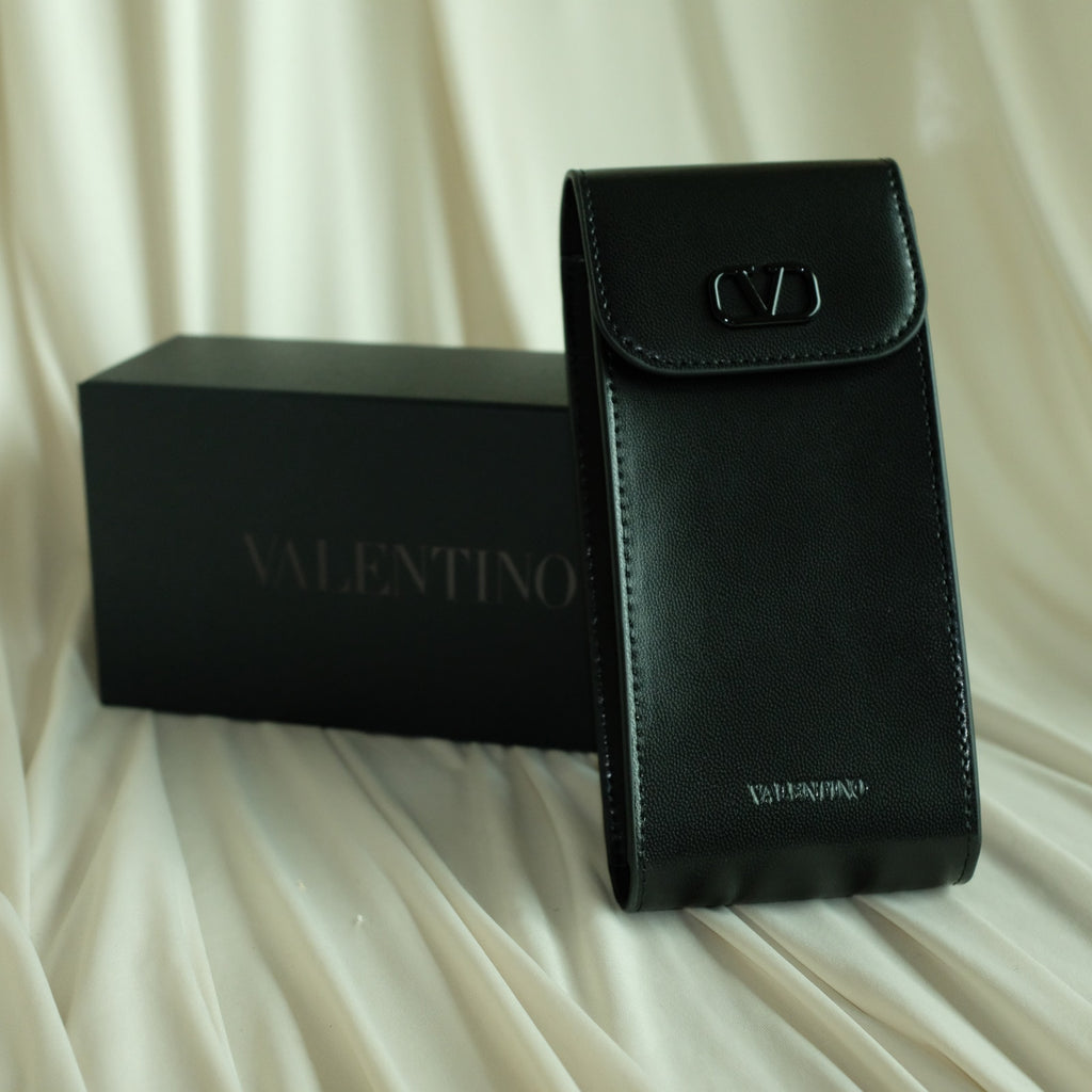 Valentino Crossbody Bag - Black Leather, Gunmetal Hardware