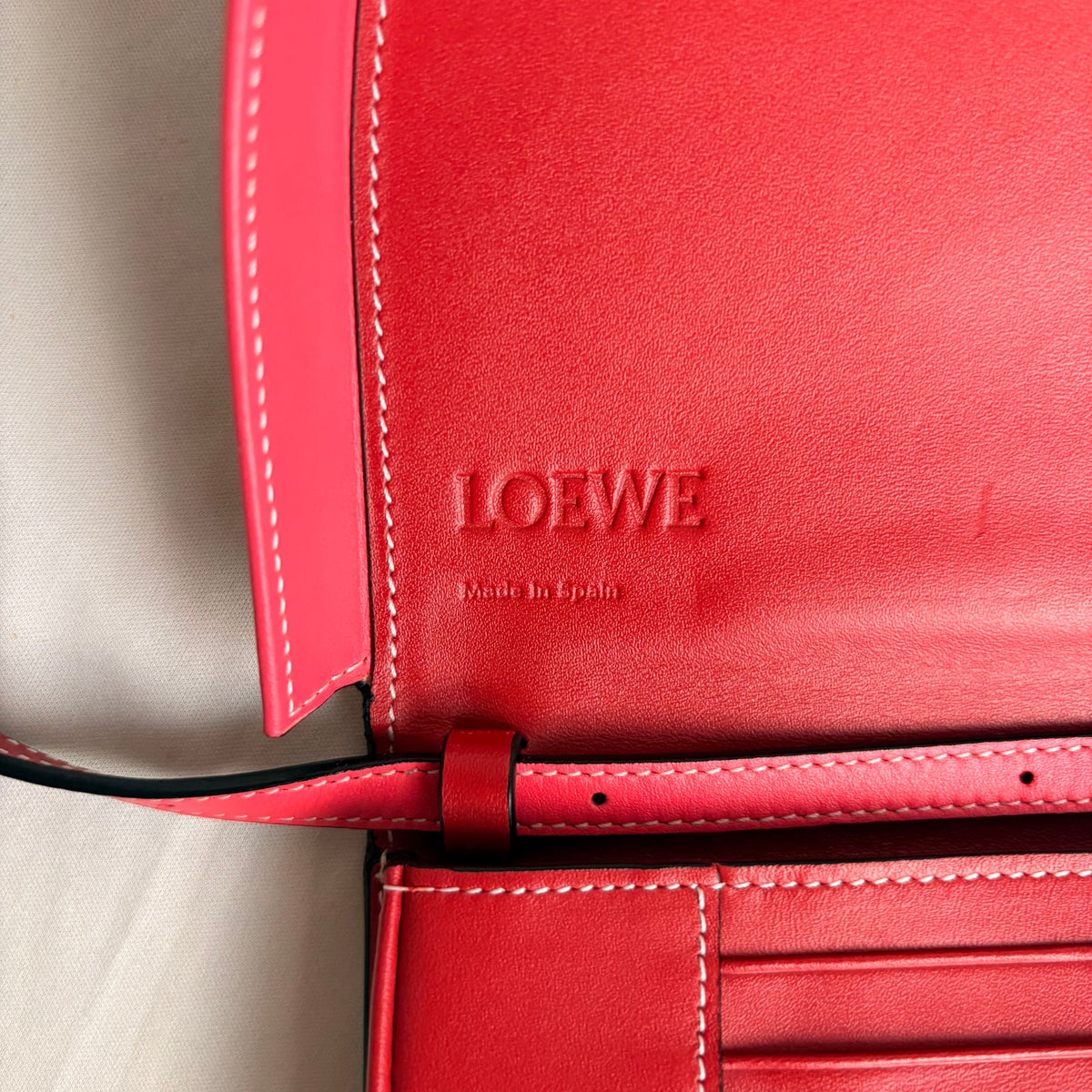Loewe Heel Mini Bag - Pomodoro Poppy Pink Calfskin