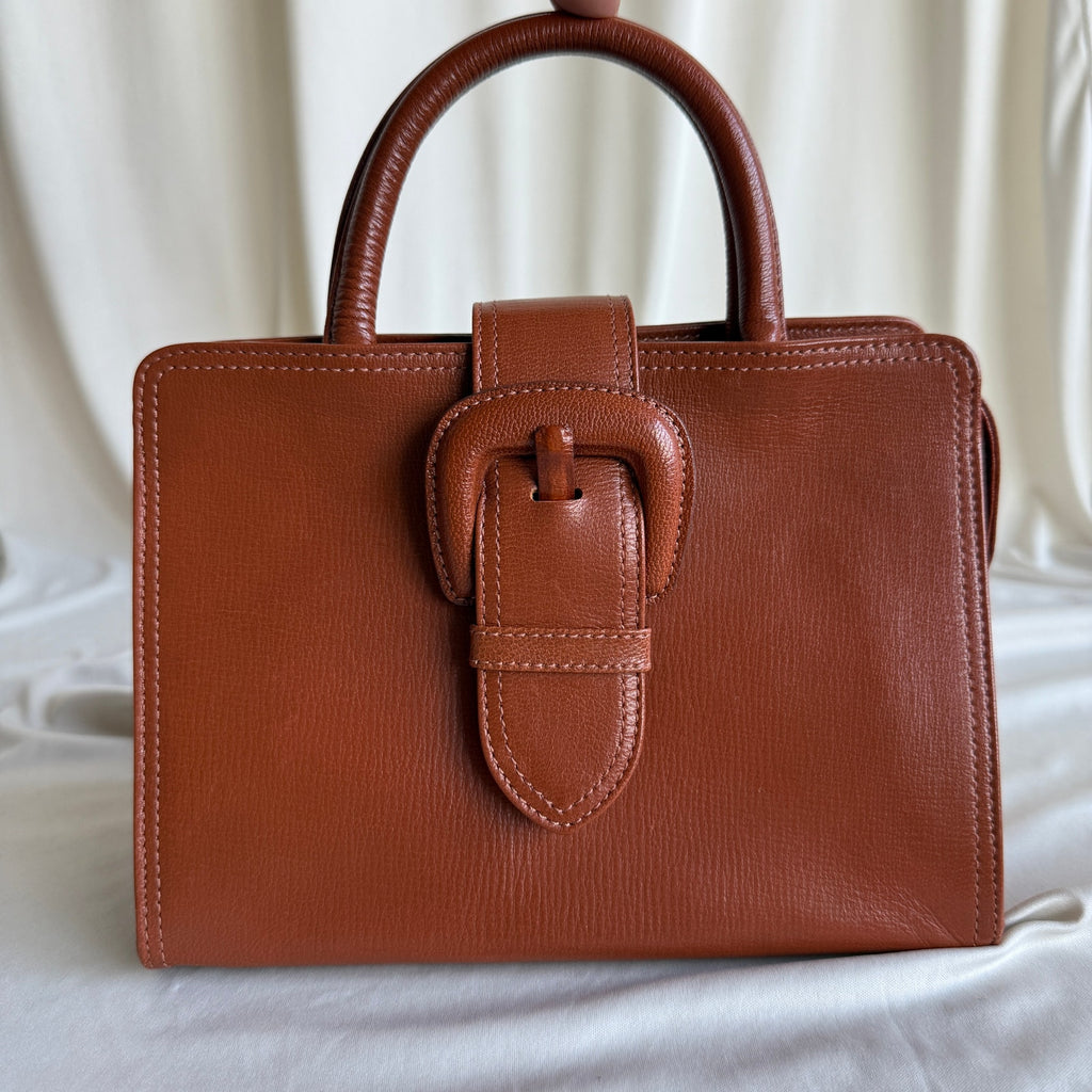 Vintage Jean Paul Gaultier Maroon Leather Top Handle Bag - Mid to Late 90s