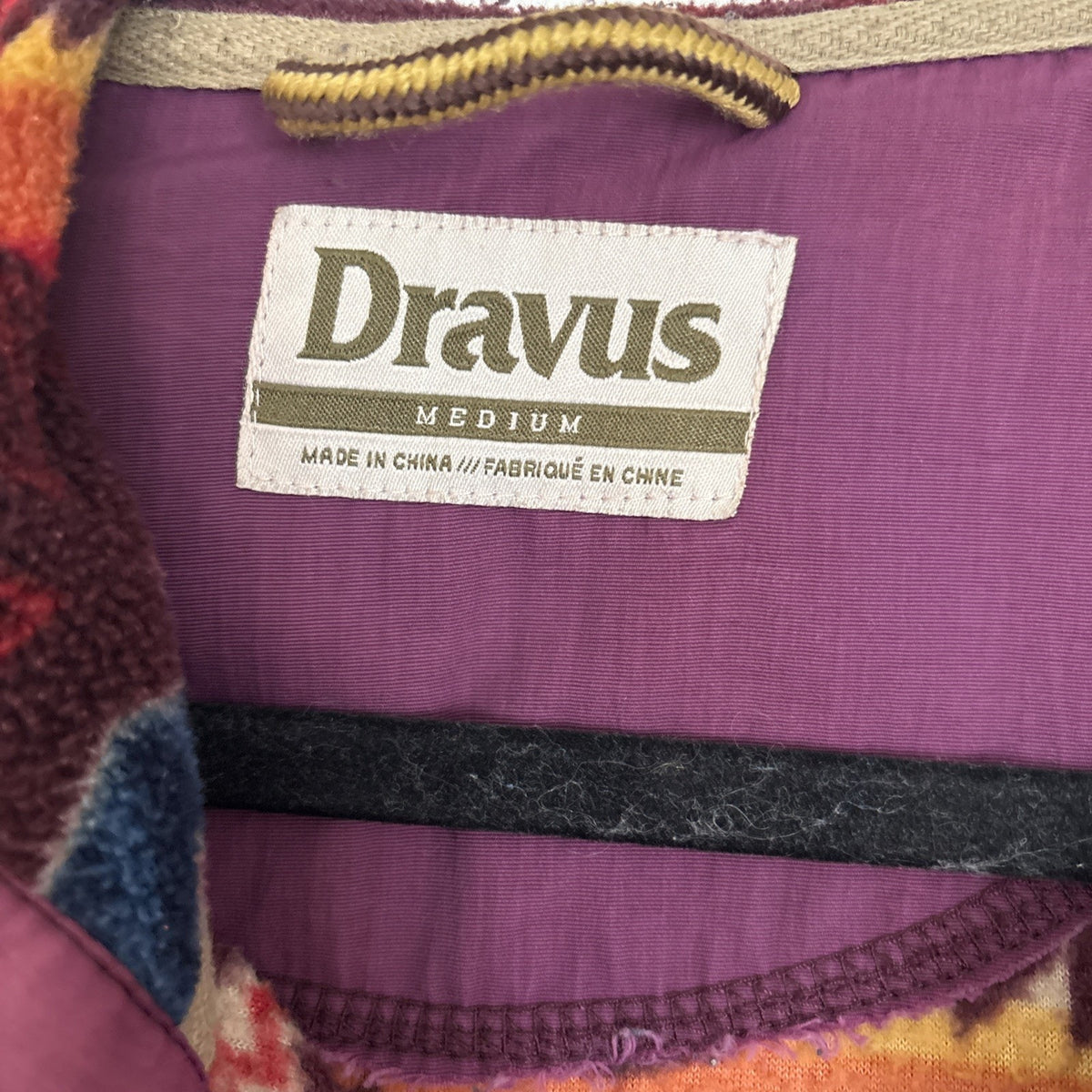 DRAVUS Hoodie Mens Medium 1/4 Snap Pullover Southwest Fleece Long Sleeve