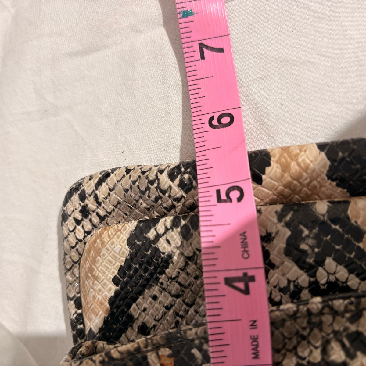 Nine West Snakeskin Print Clutch - Brown & Black