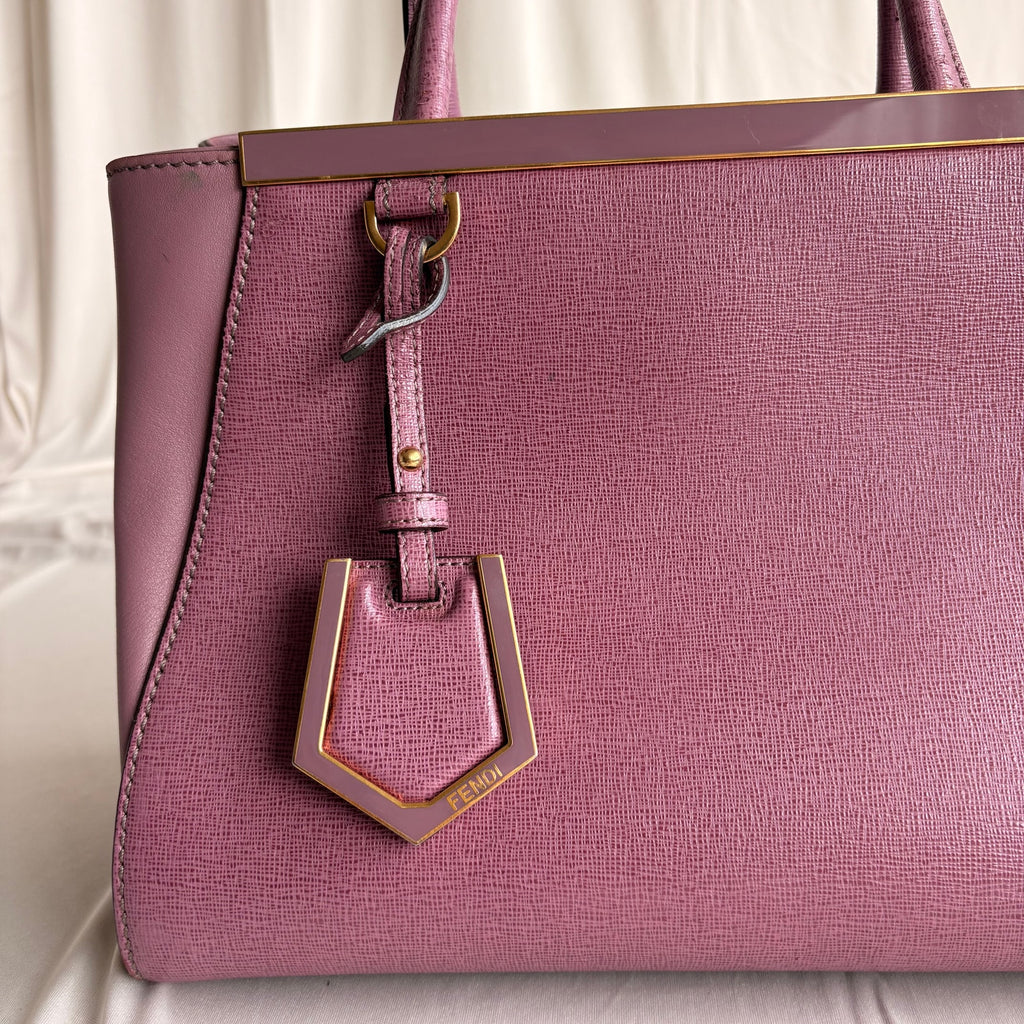 Fendi 2Jours Tote - Lilac/Old Rose Vitello Elite Leather