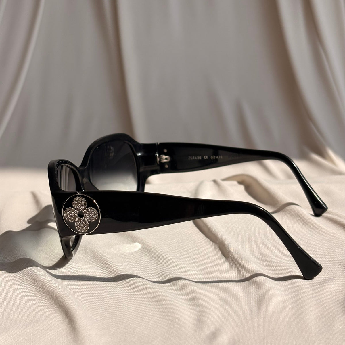 Louis Vuitton Ursula Strass Sunglasses - Black, Rhinestone Flower
