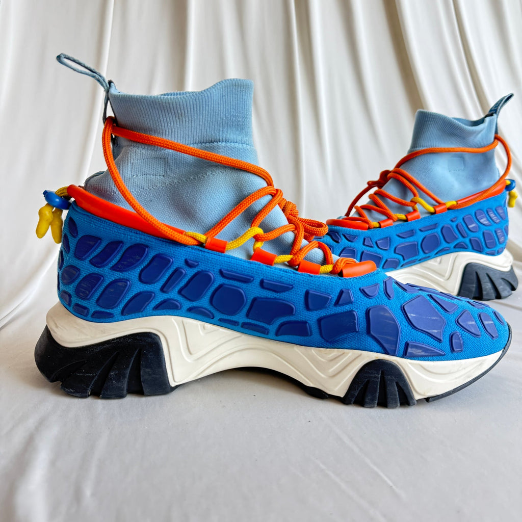 Versace Squalo Knit 'Drawstring - Blue Mens Size 46 (US M13)