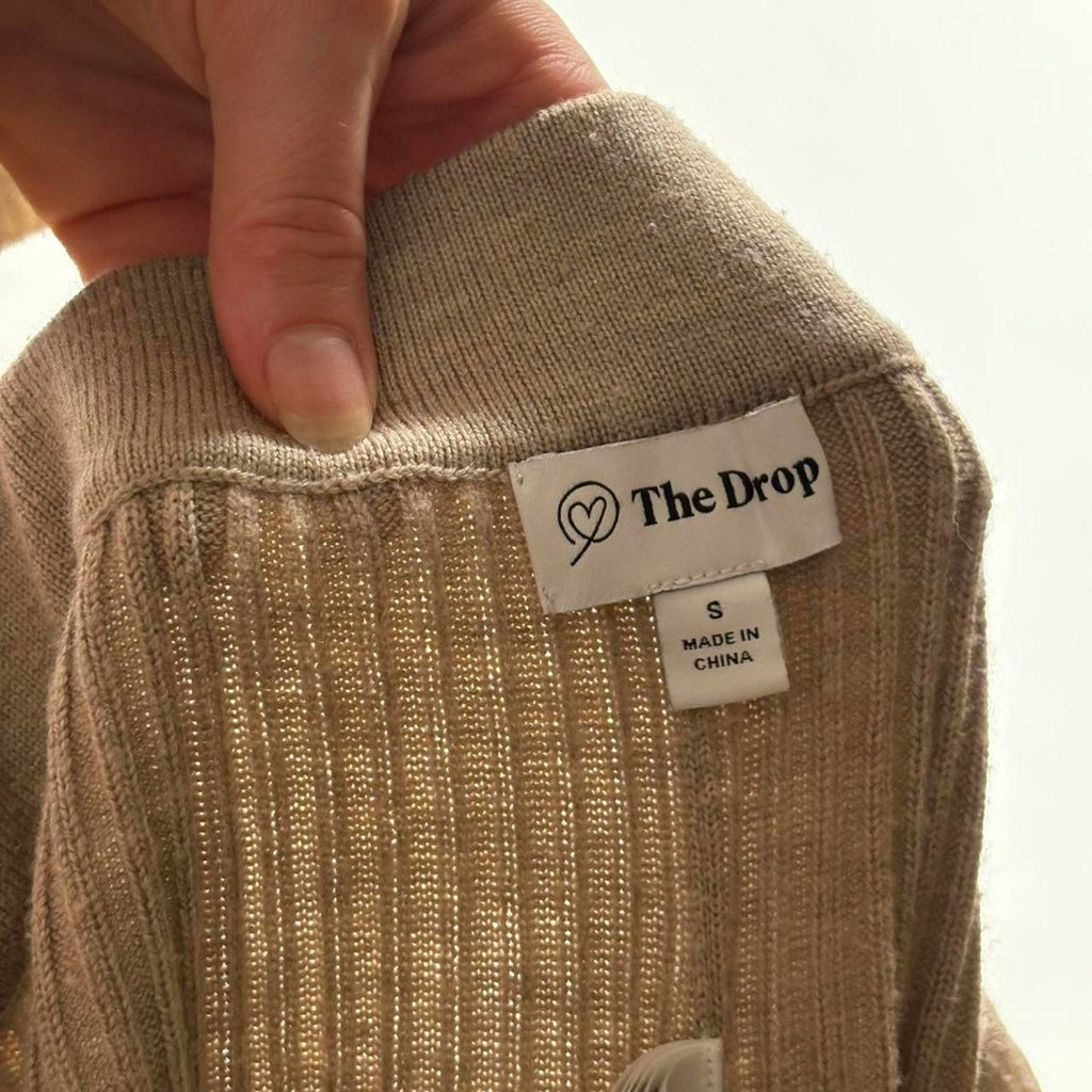 The Drop Tan Knit Wide Leg Lounge Pants | S