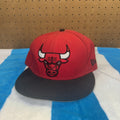 Size 7 3/4 - New Era 59Fifty NBA Chicago Bulls Fitted - Red - Black