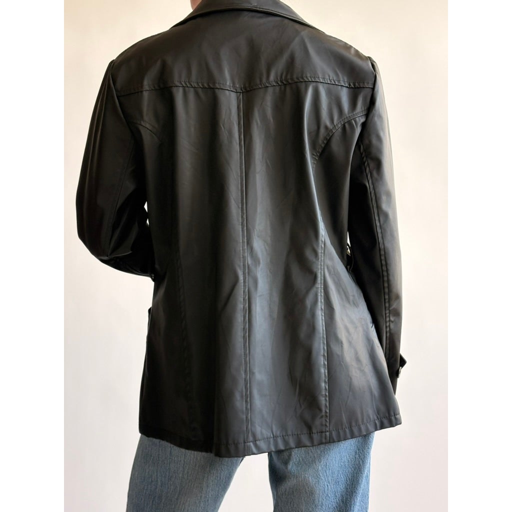 Vintage Louise Paris Black Short Trench Jacket