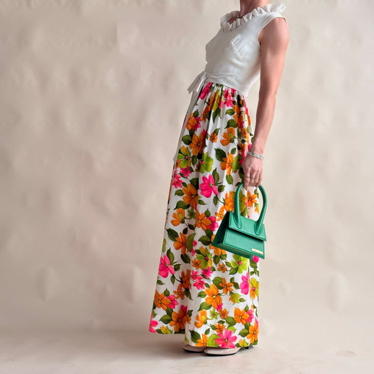 Miss Elliette California Vintage 70s Floral Maxi Dress - Fits XS