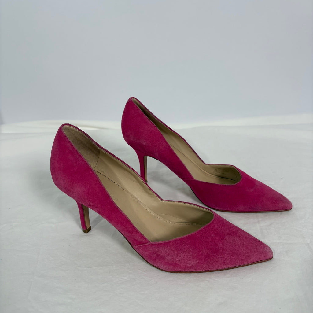 Mark Fisher Bubble Gum Pink Velvet Heels Size 8