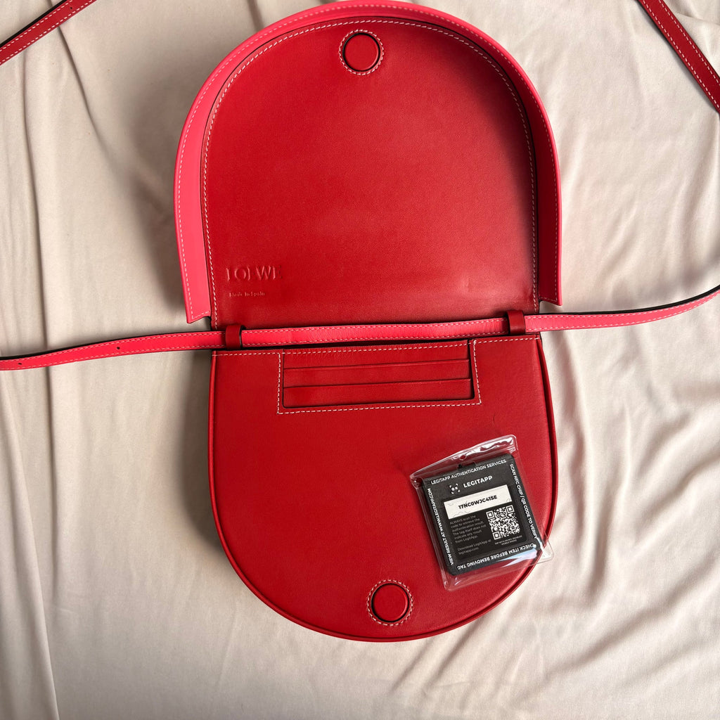 Loewe Heel Mini Bag - Pomodoro Poppy Pink Calfskin
