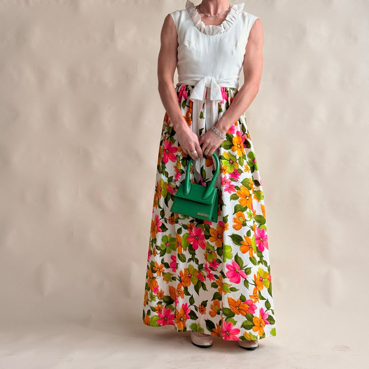 Miss Elliette California Vintage 70s Floral Maxi Dress - Fits XS