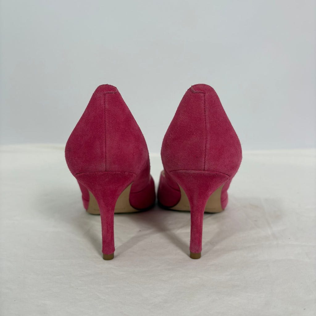 Mark Fisher Bubble Gum Pink Velvet Heels Size 8