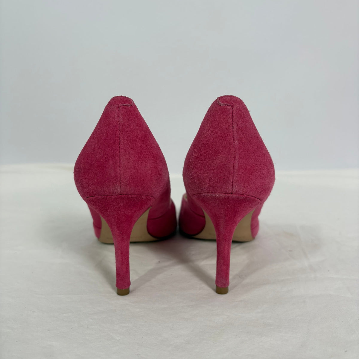 Mark Fisher Bubble Gum Pink Velvet Heels Size 8