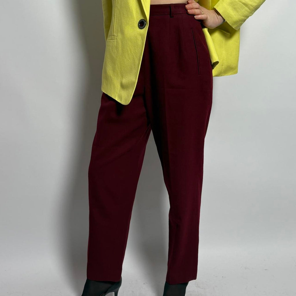 Talbots Burgundy Wool Trousers - Size 4