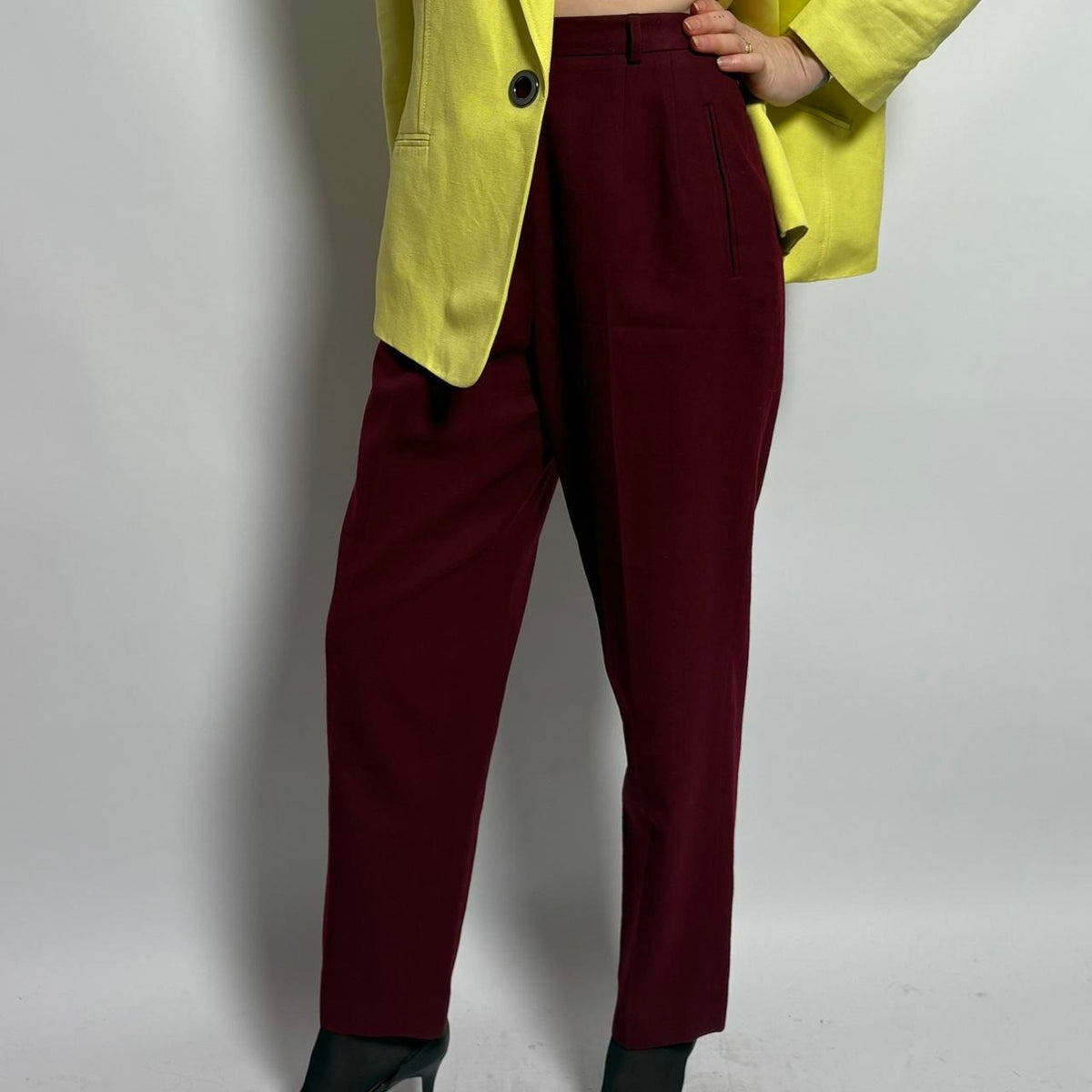 Talbots Burgundy Wool Trousers - Size 4