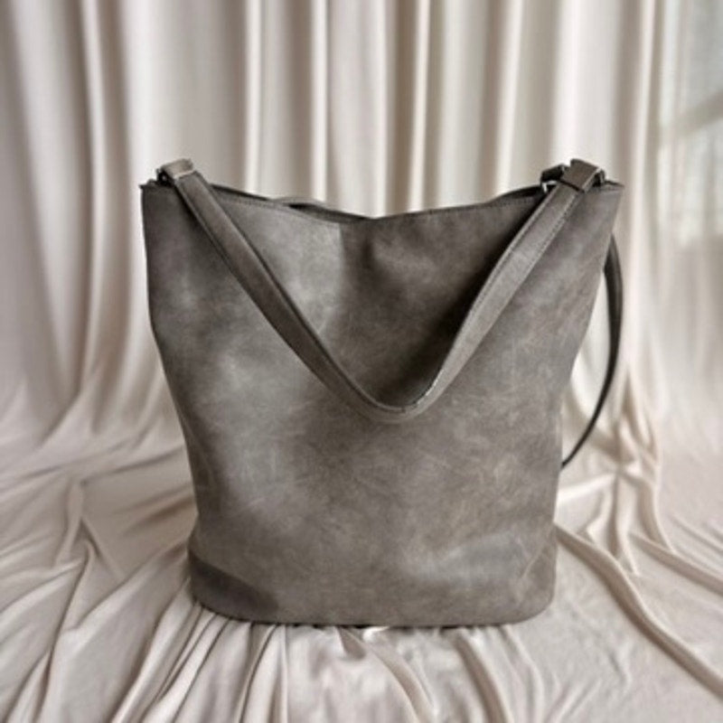 The Limited Grey Bucket Bag - Handle & Shoulder Strap, Vintage